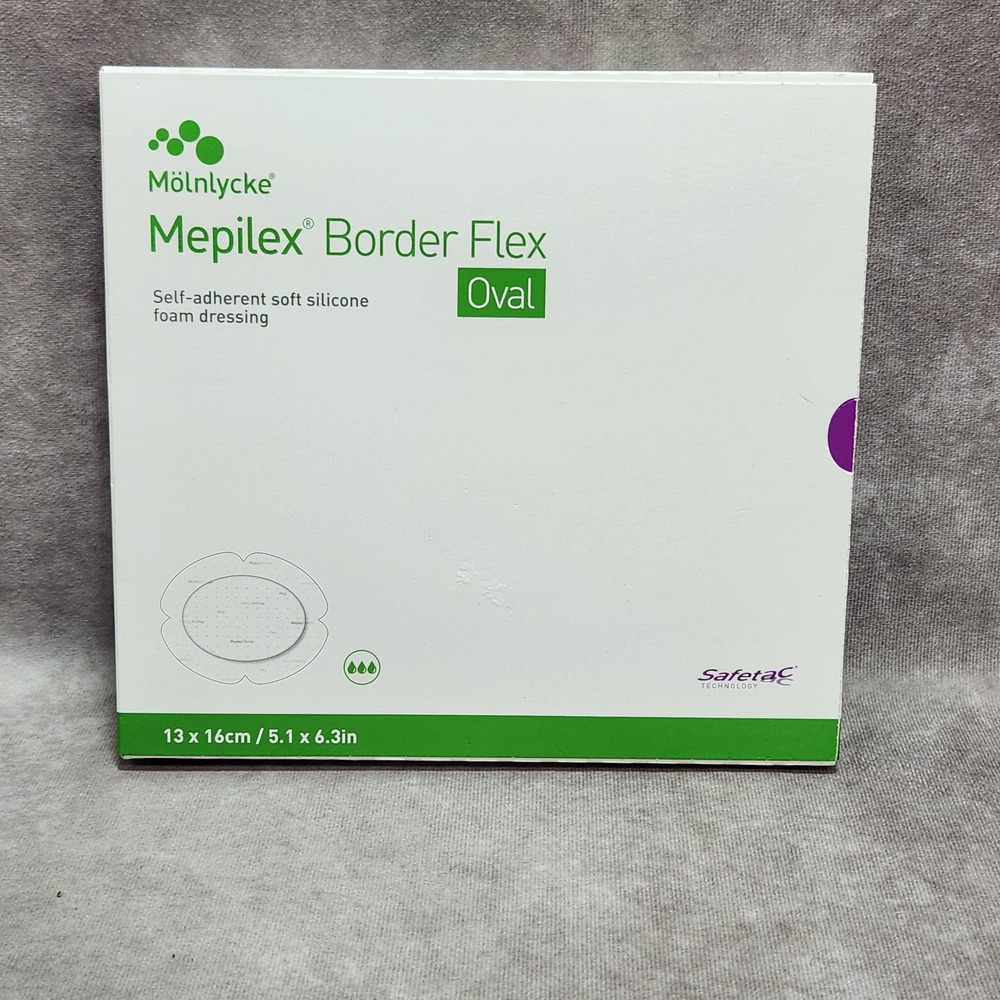 Mepilex Border Flex Oval Soft Silicone Foam Dressing 5.1x6.3in 583300 5ct NEW